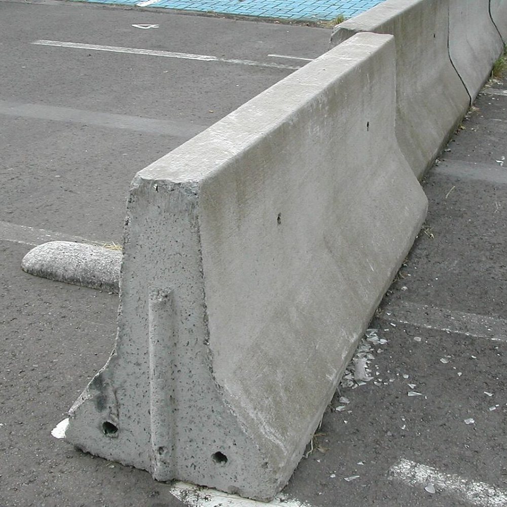 Concrete New Jersey barrier (representative image)